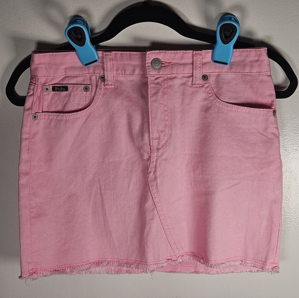 Polo by Ralph Lauren Pink Mini Pencil Skirt Casual